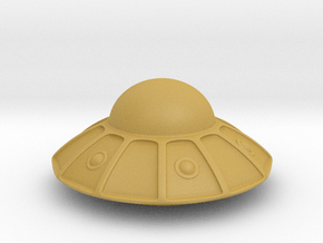 flying saucer (3cm) in Tan Fine Detail Plastic