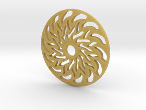 Drop Spindle Whorl--Braided in Tan Fine Detail Plastic
