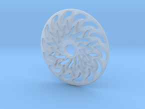 Drop Spindle Whorl--Braided in Clear Ultra Fine Detail Plastic