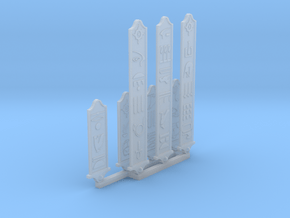 Egyptian Cartouches 28mm Scale in Clear Ultra Fine Detail Plastic
