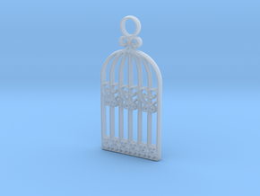 Vintage Birdcage Pendant Charm in Clear Ultra Fine Detail Plastic