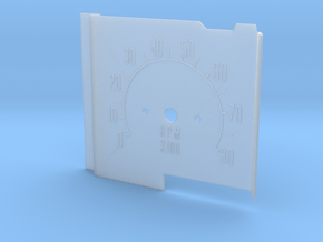 Mopar B-Body Dash Tachometer Replica - Fascia (#1) in Clear Ultra Fine Detail Plastic