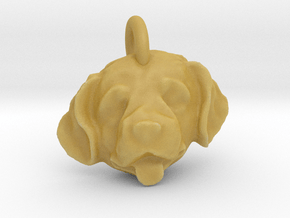 Labrador Puppy Pendant in Tan Fine Detail Plastic