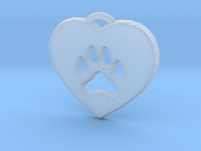 heart paw in Clear Ultra Fine Detail Plastic