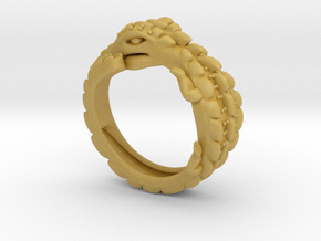 Crocodile Ring in Tan Fine Detail Plastic