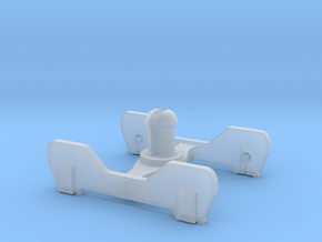 FR-style bogie without coupling in Clear Ultra Fine Detail Plastic