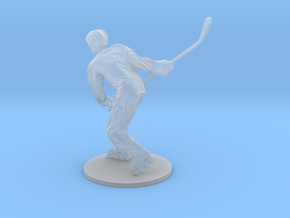 Scanned Hockey Player -13CM High in Clear Ultra Fine Detail Plastic