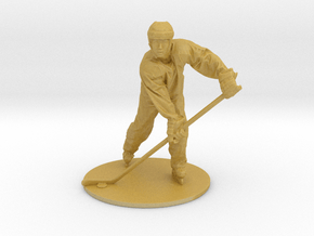 Scanned Hockey Player -15CM High in Tan Fine Detail Plastic