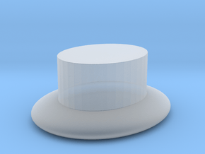 plain hat  in Clear Ultra Fine Detail Plastic