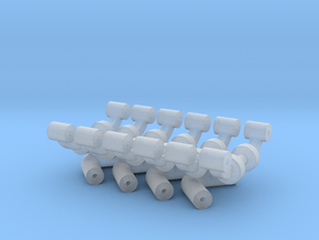 Squad 51 rail supports in Clear Ultra Fine Detail Plastic