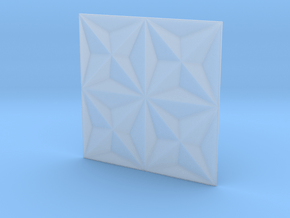3d Tile_1_metal in Clear Ultra Fine Detail Plastic