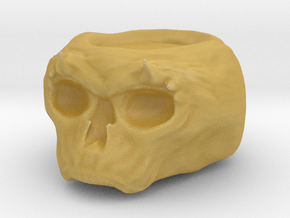 Demonic Skull Candle Holder in Tan Fine Detail Plastic