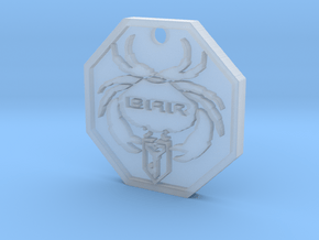 BAR Crab Logo Keychain in Clear Ultra Fine Detail Plastic