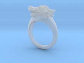 wolf Ring in Clear Ultra Fine Detail Plastic