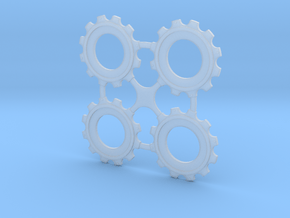 Rotor Hubs in Clear Ultra Fine Detail Plastic