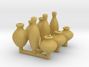 15mm Vases in Tan Fine Detail Plastic