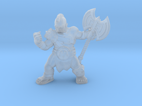 Dwarf Barbarian in Clear Ultra Fine Detail Plastic