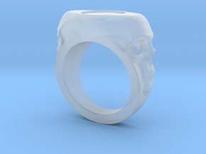 Skull Signet Ring blank size 12 in Clear Ultra Fine Detail Plastic