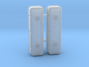 Brodix Big Block Valve Covers in Clear Ultra Fine Detail Plastic