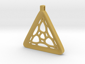 Surround ::: Triangle Pendant ::: v.01 in Tan Fine Detail Plastic