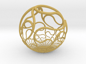 YyI Sphere in Tan Fine Detail Plastic
