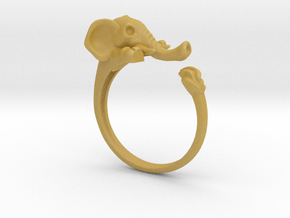 Elephant Ring in Tan Fine Detail Plastic