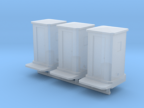 Set di 3 Cabine telefoniche RhB in scala N 1:160 in Clear Ultra Fine Detail Plastic