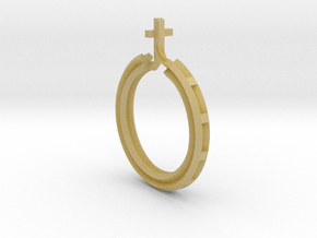 Rosary Ring in Tan Fine Detail Plastic
