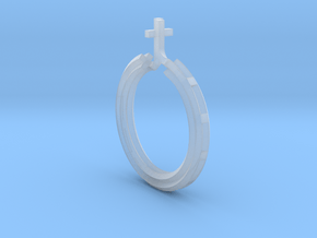Rosary Ring in Clear Ultra Fine Detail Plastic