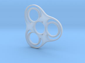 Trefoil Circle Spinner in Clear Ultra Fine Detail Plastic