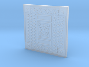 1:9 Scale Square Manhole Cover in Clear Ultra Fine Detail Plastic