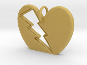 Lightening in your Heart pendant in Tan Fine Detail Plastic