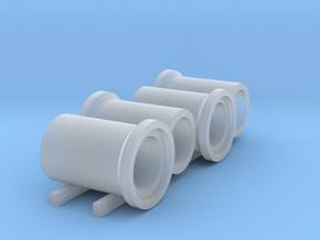 N scale (1:160) barge of sewer pipes for DAF DO 24 in Clear Ultra Fine Detail Plastic