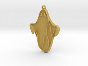 Ghost Pendant in Tan Fine Detail Plastic