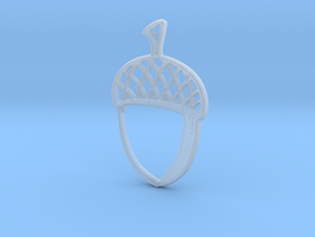 Acorn Pendant in Clear Ultra Fine Detail Plastic