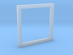 Simple Square Ring in Clear Ultra Fine Detail Plastic