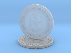 Sculpture bitcoin in Clear Ultra Fine Detail Plastic