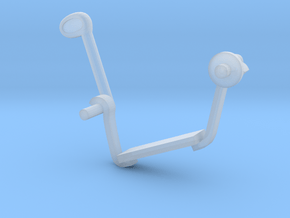 W02.5 6pdr gun foot support left in Clear Ultra Fine Detail Plastic