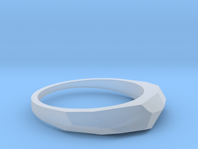 faceted ring in Clear Ultra Fine Detail Plastic