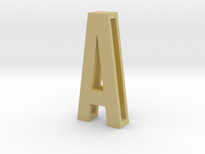 Choker Slide Letters (4cm) - Letter A in Tan Fine Detail Plastic