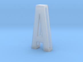 Choker Slide Letters (4cm) - Letter A in Clear Ultra Fine Detail Plastic