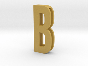 Choker Slide Letters (4cm) - Letter B in Tan Fine Detail Plastic