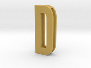 Choker Slide Letters (4cm) - Letter D in Tan Fine Detail Plastic