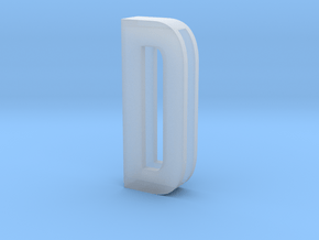 Choker Slide Letters (4cm) - Letter D in Clear Ultra Fine Detail Plastic