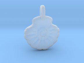 Shell Pendant Charm in Clear Ultra Fine Detail Plastic