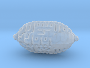 Brain d4 in Clear Ultra Fine Detail Plastic