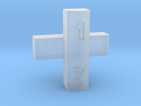 Cross d4 in Clear Ultra Fine Detail Plastic