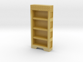 Vertical Empty Bookshelf in Tan Fine Detail Plastic
