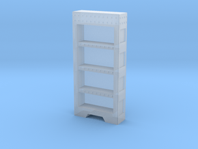Vertical Empty Bookshelf in Clear Ultra Fine Detail Plastic
