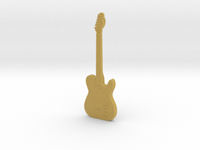 Telecaster Guitar Pendant in Tan Fine Detail Plastic